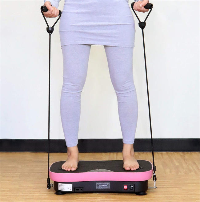 Fitness Vibration Platform Whole Body Vibration Machine Crazy Fit Plate with Remote Control & (2) Resistance Bands